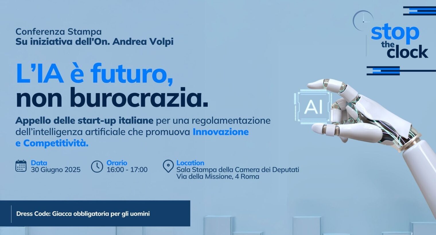 L’IA è futuro, non burocrazia. Stop the clock